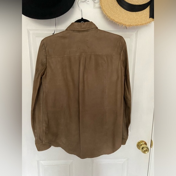 ZARA 100% Leather Shirt Size S - Picture 4 of 14